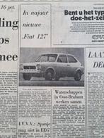 AUTO'S De nieuwe Fiat 127 (krant 1971), Verzamelen, Tijdschriften, Kranten en Knipsels, Ophalen of Verzenden, 1960 tot 1980, Knipsel(s)