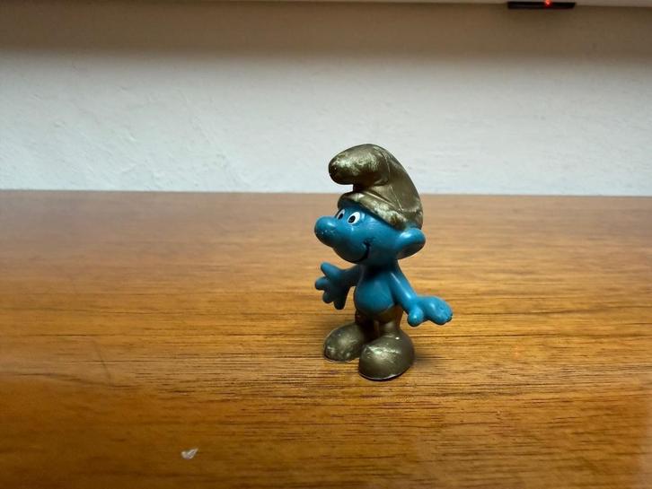 Gouden Smurf (1965), Verzamelen, Smurfen, Gebruikt, Poppetje, Figuurtje of Knuffel, Overige Smurfen, Ophalen of Verzenden