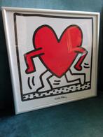 Keith Haring: kunstdruk/litho Rood Hart in lijst, Antiek en Kunst, Kunst | Litho's en Zeefdrukken, Ophalen