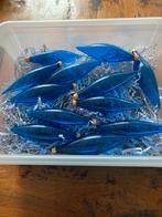 Kerstballen pegeks glas blauw en doorzichtig, Diversen, Kerst, Ophalen, Gebruikt