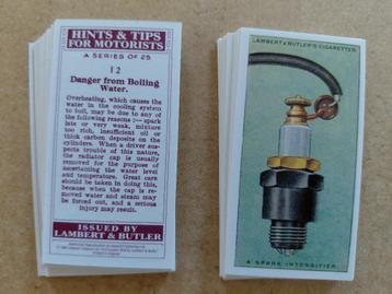 Hints & Tips for Motorists set 25 cigarette cards REPRO beschikbaar voor biedingen