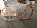 Oude houten wielen (2 stuks), Ophalen
