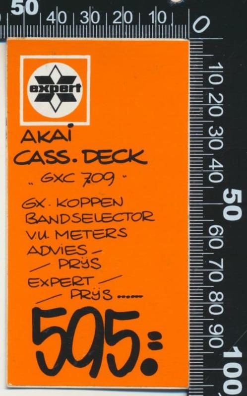 Sticker: Expert - Akai Cassettedeck GXC 709, Verzamelen, Stickers, Zo goed als nieuw, Bedrijf of Vereniging, Verzenden
