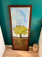 Mooie grote eyecather landschap met boom, Antiek en Kunst, Ophalen