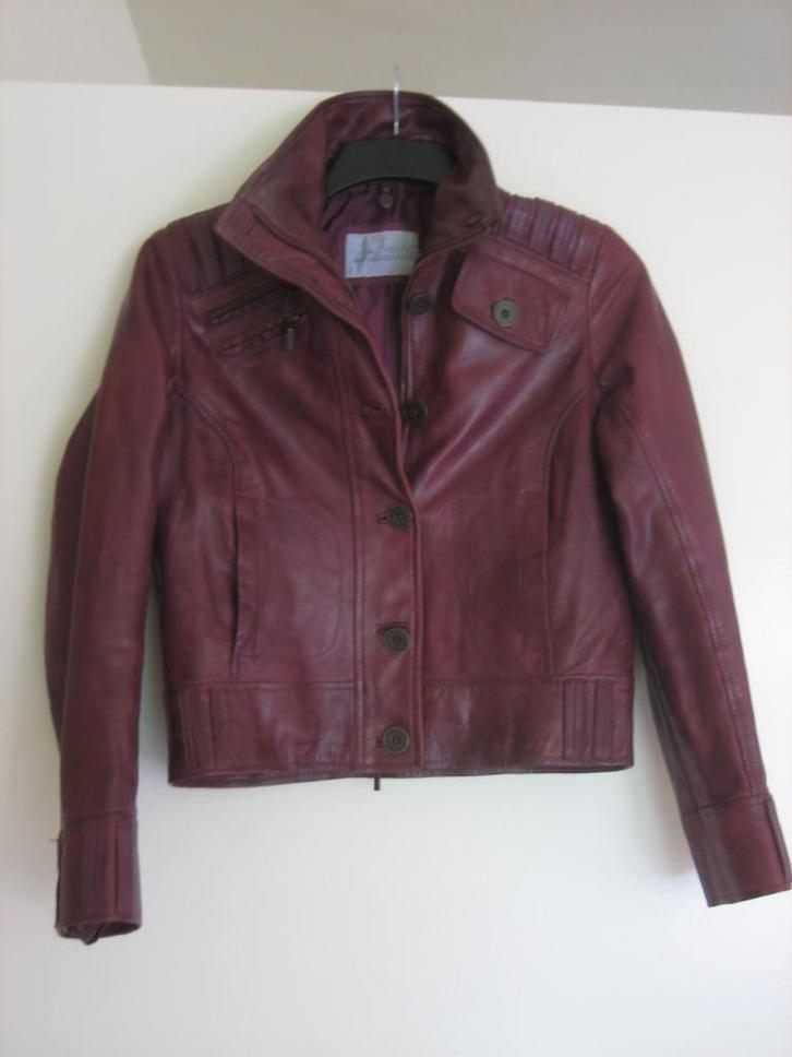Auberginekleurig kalfsleren jasje van AUTHENTIC 36, snazzeys, Kleding | Dames, Jasjes, Kostuums en Pakken, Nieuw, Jasje, Maat 36 (S)
