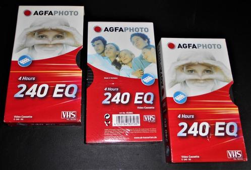 3 - AGFA VHS- Video cassette 240 EQ - Nieuw, Cd's en Dvd's, VHS | Film, Nieuw in verpakking, Ophalen of Verzenden