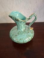 Vintage turquoise vaasje Valkenburg, Blauw, Aardewerk of Porselein, Ophalen of Verzenden, Zo goed als nieuw