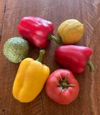 Decoratie groenten; paprika tomaat citroen passievracht 6x, Ophalen of Verzenden
