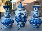 3 delig Delftsblauw kaststel., Antiek en Kunst, Antiek | Vazen, Ophalen