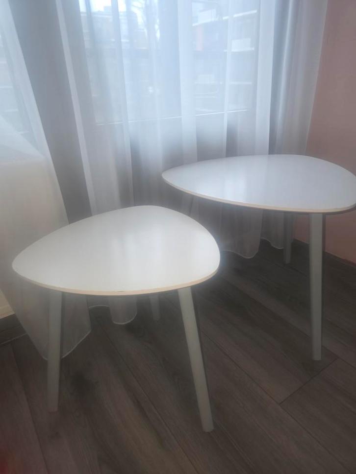 2 Mooie Bijzettafels - Set, Huis en Inrichting, Tafels | Bijzettafels, Zo goed als nieuw, Ovaal, Minder dan 45 cm, Minder dan 55 cm