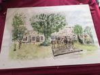 Aquarel dorpsgezicht Blaricum, Ophalen