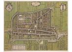 Grote landkaart / plattegrond Delft door Mortier, Ophalen of Verzenden, 1800 tot 2000, Wereld, Landkaart