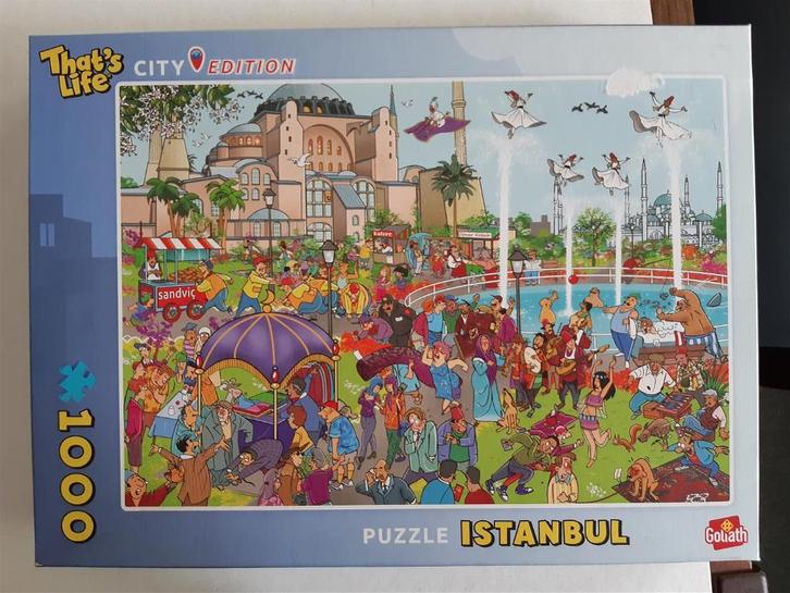 Goliath That's Life City Edition Istanbul 1000 stukjes, Hobby en Vrije tijd, Denksport en Puzzels, Gebruikt, Legpuzzel, 500 t/m 1500 stukjes