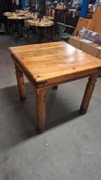 6 bistro horeca koloniaal massief hout kasteel tafel 80x80cm, Ophalen of Verzenden