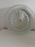 Vintage glazen plafondlamp, Huis en Inrichting, Lampen | Plafondlampen, Ophalen of Verzenden, Zo goed als nieuw