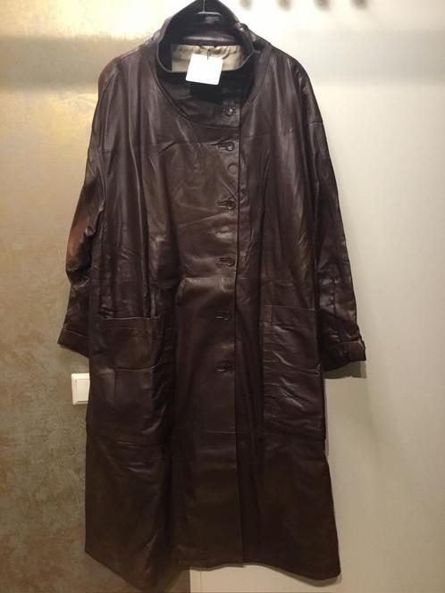 Lange Jas Polar Leder NIEUW maat 54-56 ECHT LAMSLEER bruin, Kleding | Dames, Grote Maten, Nieuw, Jas of Mantel, Bruin, Verzenden