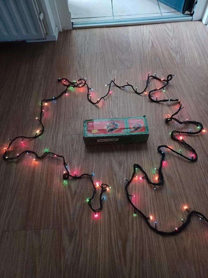 Kerstverlichting 100 kleine lampjes in kleur + 8 patronen, Huis en Inrichting, Lampen | Overige, Nieuw, Ophalen of Verzenden