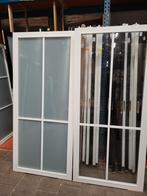 93x211,5cm binnendeur opdek R Staal look wit ral 9010 SL46, 80 tot 100 cm, Glas, Binnendeur, Nieuw