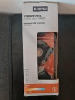 Set van 3 zwarte dimbare  inbouwspots met geïntegreerde LED, Ophalen, Zo goed als nieuw, Led