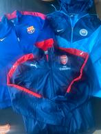 Heren voetbal sport jassen vest maat L, fcbarcelona arsenal, Ophalen of Verzenden, Zo goed als nieuw, Blauw