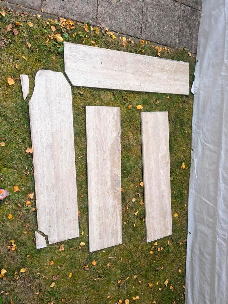 Travertine Vensterbanken (Gebruikt), Doe-het-zelf en Verbouw, Overige Doe-het-zelf en Verbouw, Gebruikt, Ophalen