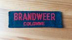 Naamlint Brandweer Colonne, Verzamelen, Militaria | Algemeen, Ophalen of Verzenden, Landmacht, Nederland, Embleem of Badge