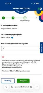 4 tickets toegangskaarten plopsa indoor Hasselt, Tickets en Kaartjes, Drie personen of meer, Overige soorten, Pretpark