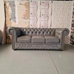 Chesterfield 3-zits bank - vintage grijs NIEUW, Ophalen of Verzenden, Nieuw, 75 tot 100 cm