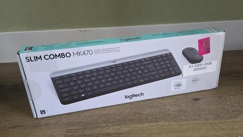 2025033: Logitec Slim Combo MK470 toetsenbord + Muis, Computers en Software, Toetsenborden, Nieuw, Qwerty, Draadloos, Ergonomisch