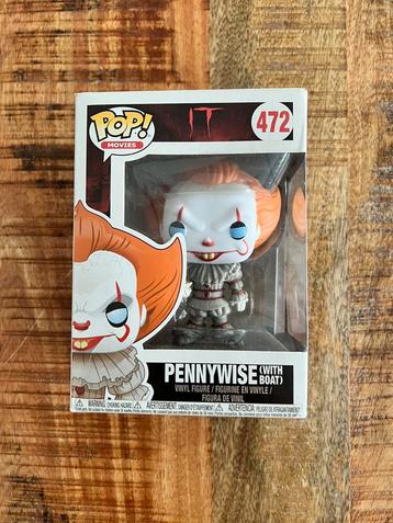 Funko Pop 472 – Pennywise with Boat | IT | Horror beschikbaar voor biedingen
