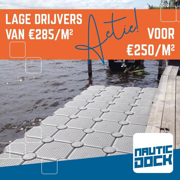 Werkvlot p/m2 | NauticDock | Ponton | Steiger | Vlot, Watersport en Boten, Accessoires en Onderhoud, Nieuw, Overige typen, Ophalen of Verzenden