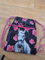 Paarden Rugzak met Roze Accenten, Ophalen, Zo goed als nieuw, Zwart, Overige typen