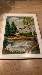 Schilderen op nr. Eenden koppel inclusief de fotolijst, Ophalen of Verzenden