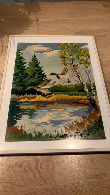 Schilderen op nr. Eenden koppel inclusief de fotolijst beschikbaar voor biedingen