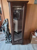 Smalle vitrinekast te koop, Huis en Inrichting, Kasten | Vitrinekasten, Ophalen, 50 tot 100 cm, Zo goed als nieuw, 150 tot 200 cm