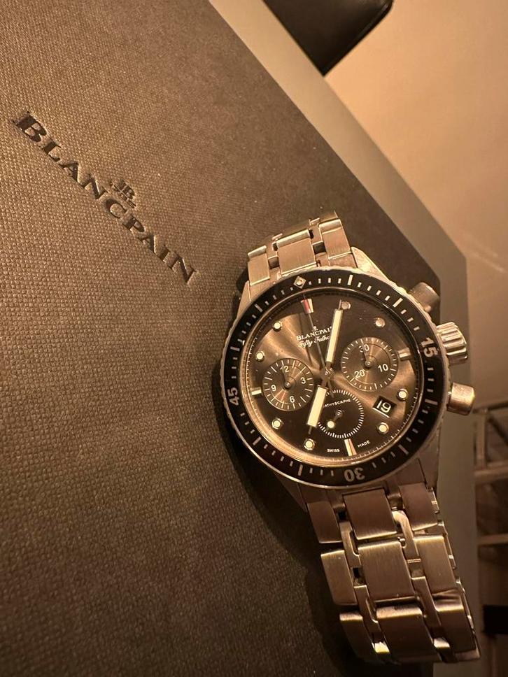 Blancpain Fifty Fathoms Bathyscape Flyback Chronograph, Sieraden, Tassen en Uiterlijk, Horloges | Heren, Zo goed als nieuw, Overige merken