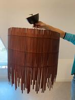 Mooie, bruine, houten hanglamp - Ø54cm, Huis en Inrichting, Ophalen, Gebruikt, Hout, 50 tot 75 cm