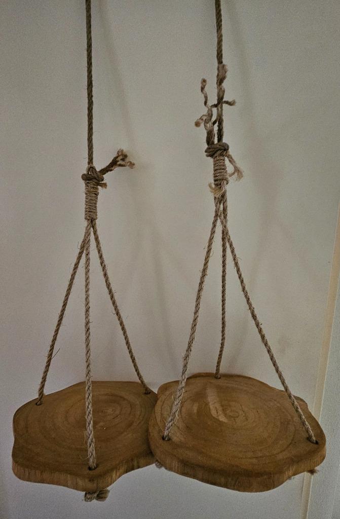 Houten boomschijven om aan plafond te hangen, Huis en Inrichting, Woonaccessoires | Wandplanken en Boekenplanken, Gebruikt, Ophalen