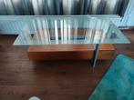 salontafel met de kleur mahonie met 4 laden, Ophalen, 100 tot 150 cm, Design, 50 tot 100 cm