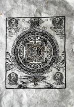 Buddha mandala Buddha print of Lokta paper  76x51, Ophalen of Verzenden