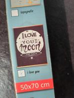 Canvas Poster - I Love You To The Moon - 50x70cm, Ophalen of Verzenden, Nieuw
