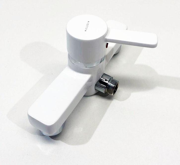 KLUDI ZENTA DOUCHEMENGKRAAN WIT CHROOM, Doe-het-zelf en Verbouw, Sanitair, Nieuw, Kraan, Chroom, Ophalen of Verzenden