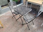 Noach outdoor inklapbare stoelen en tafel, Gebruikt, Bijzettafel, Rvs, Tuinset