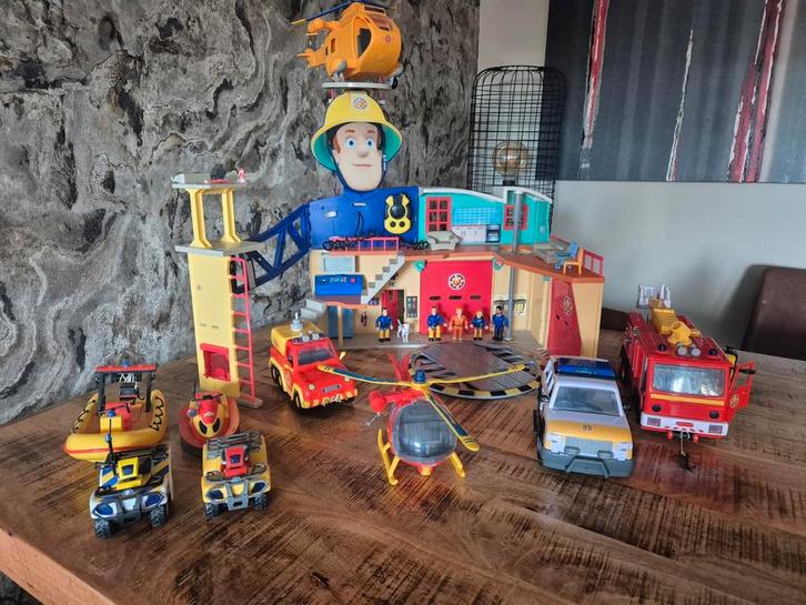 Brandweerman Sam speelset, Kinderen en Baby's, Speelgoed | Actiefiguren, Zo goed als nieuw, Ophalen