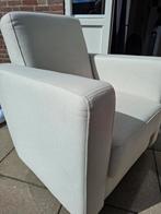 2 mooie gebroken wit kleurige fauteuils, Huis en Inrichting, Fauteuils, Ophalen, Zo goed als nieuw, 75 tot 100 cm, 50 tot 75 cm