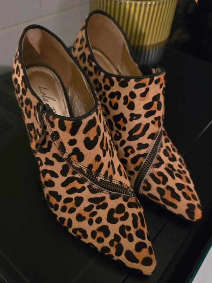 Lola Ramona Ramona Leopard - Maat 37, Kleding | Dames, Schoenen, Zo goed als nieuw, Schoenen met hoge hakken, Bruin, Ophalen of Verzenden