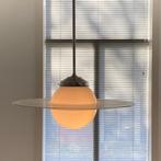 Saturn Hanglamp saturnuslamp deco jaren 30-40 chrome / Glas, Huis en Inrichting, Lampen | Hanglampen, Deco jaren 30-40 retro, Ophalen of Verzenden