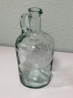 Vintage handgemaakte glazen kruik karaf fles 20cm decoratie, Antiek en Kunst, Antiek | Glas en Kristal, Ophalen of Verzenden