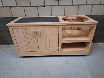 Bbq tafel green egg basterd grill guru buitenkeuken monolith beschikbaar voor biedingen