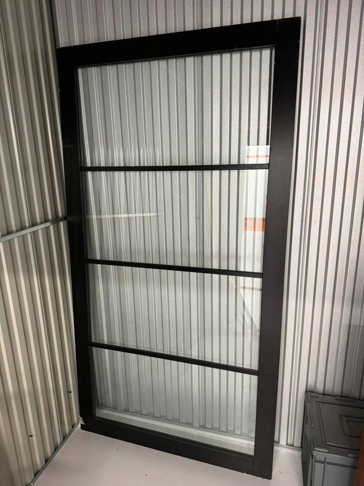 Taatsdeur hout steel look met taats schanier 121x229 cm, Doe-het-zelf en Verbouw, Deuren en Horren, Zo goed als nieuw, Binnendeur